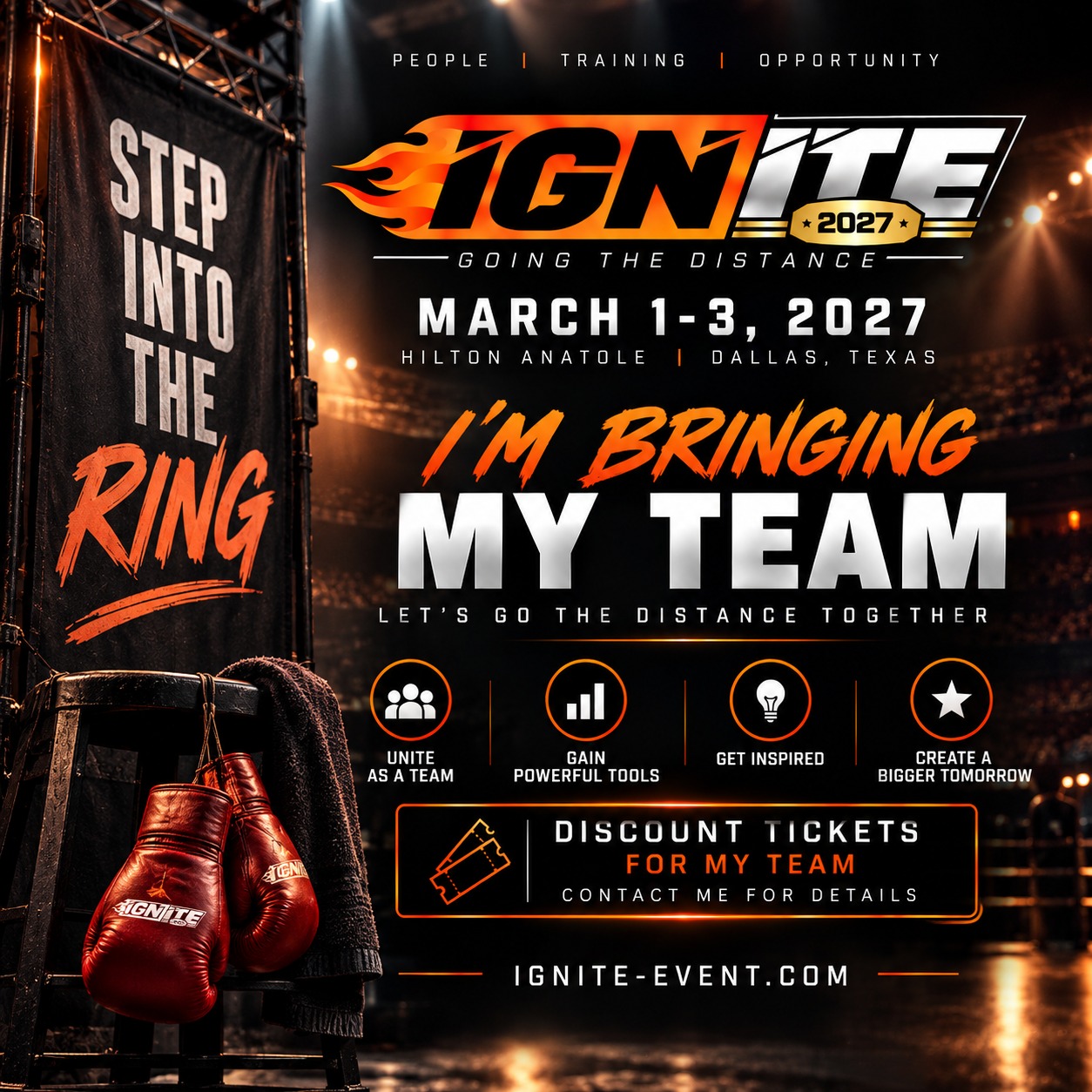 I'm bringing my team &mdash; step into the ring