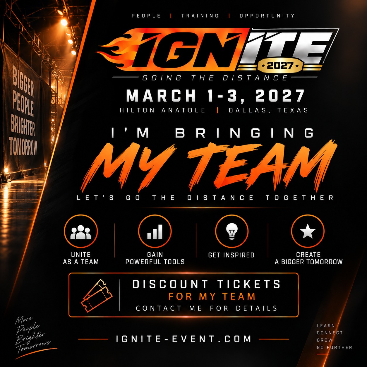 I'm bringing my team