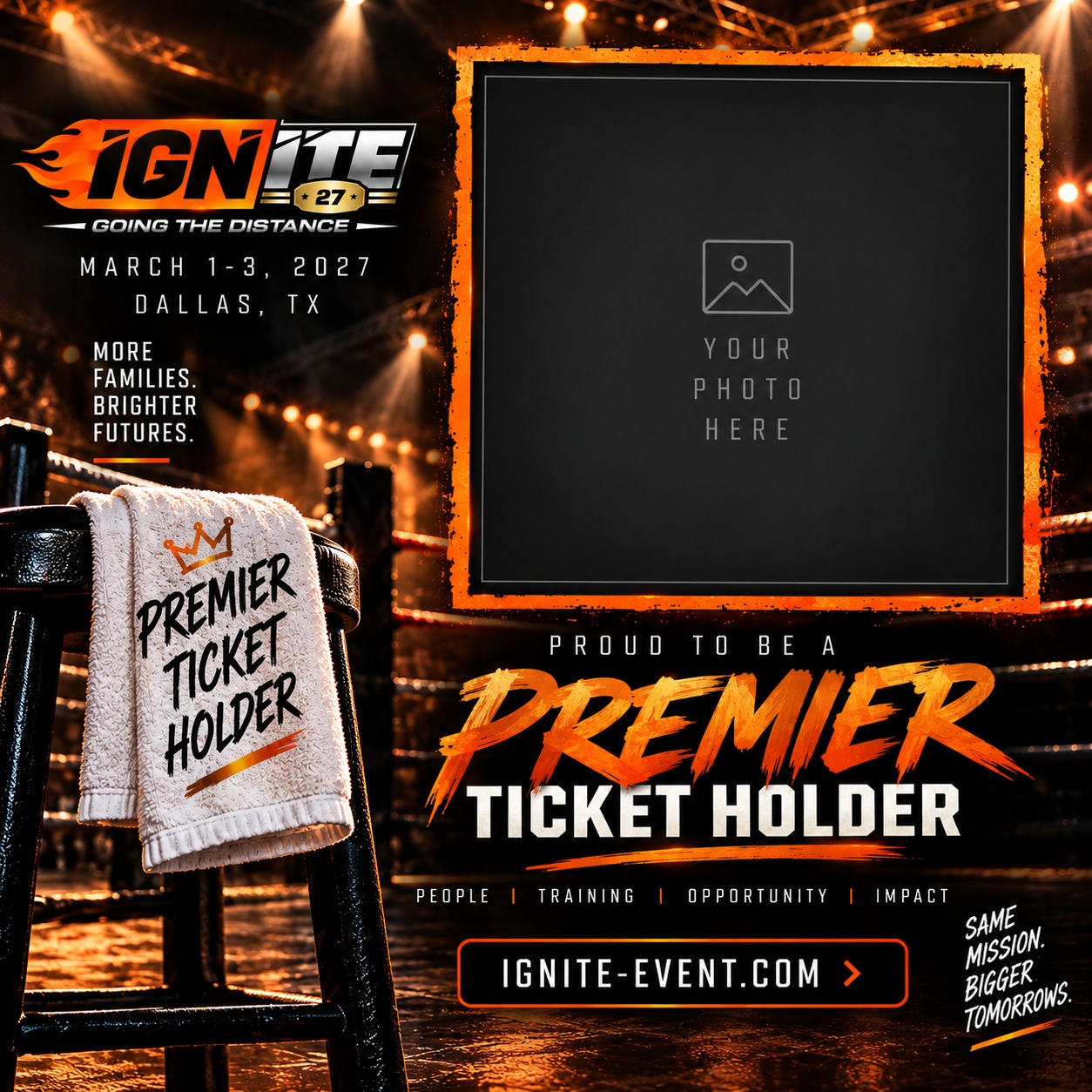 Premier ticket holder template