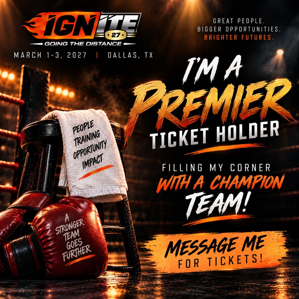 I'm a Premier ticket holder